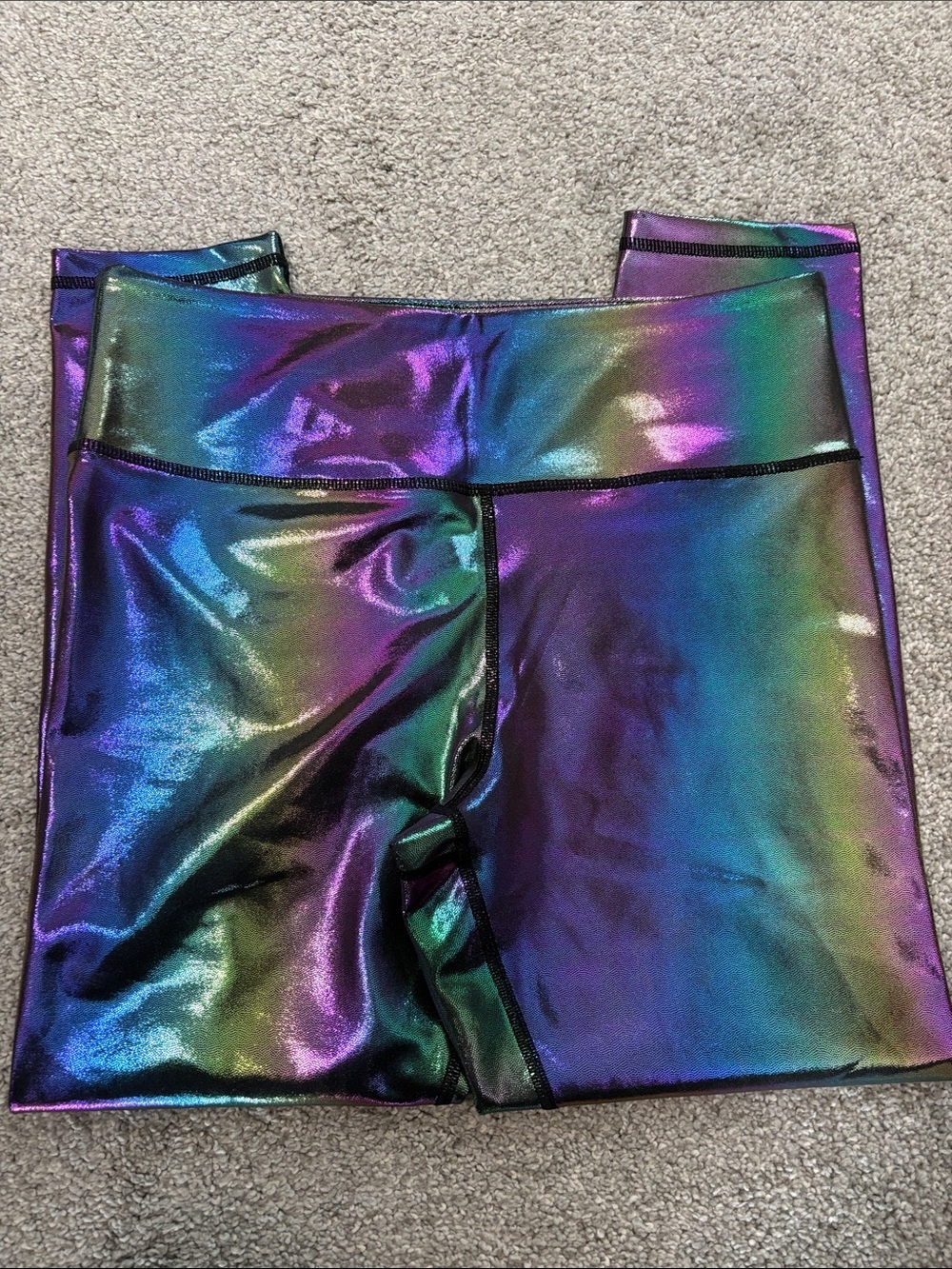 Zyia Metallic Cropped Leggings - Picture 3 of 4
